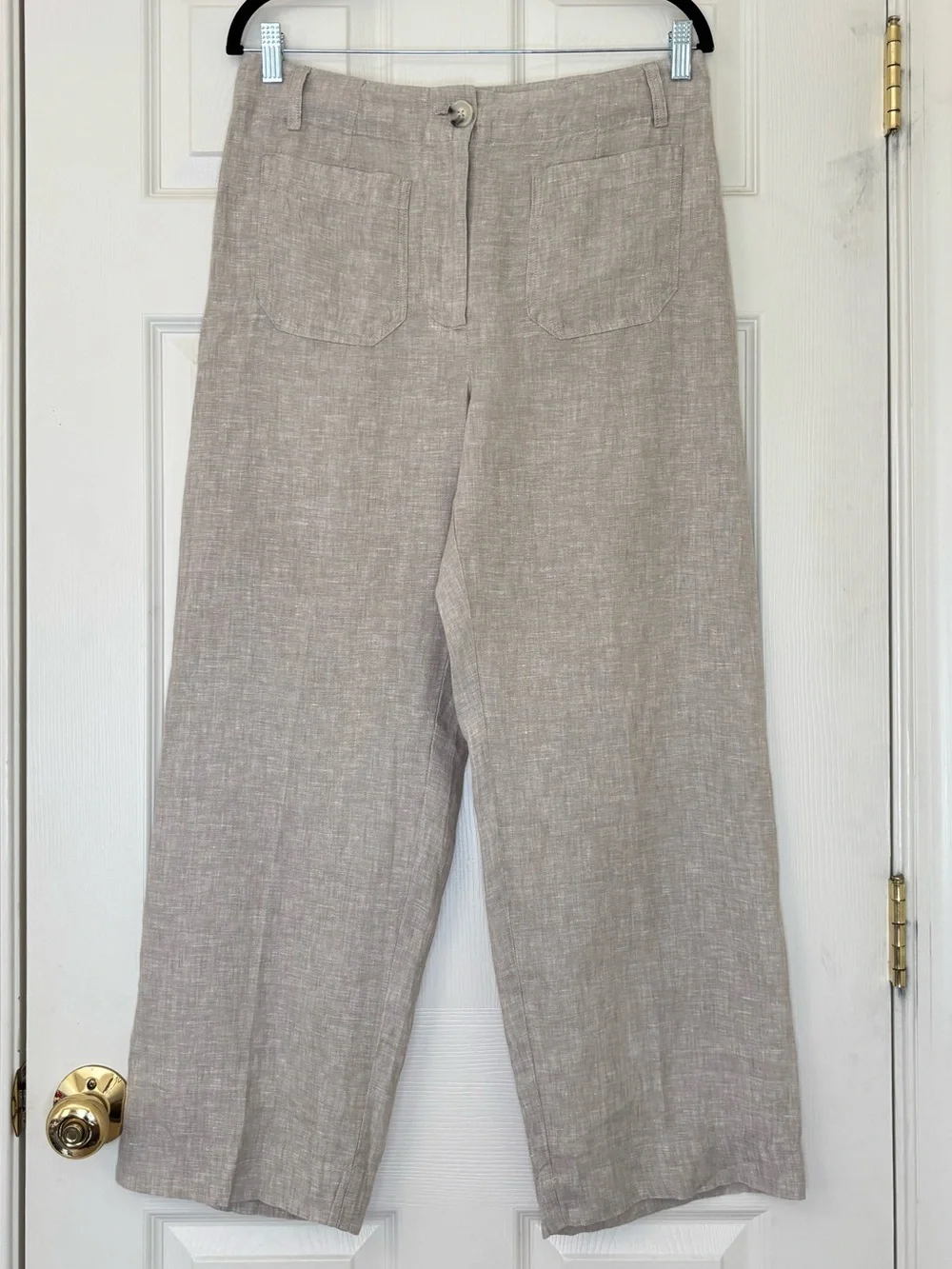 Quince 100% European Linen Patch Pocket Wide Leg Pants